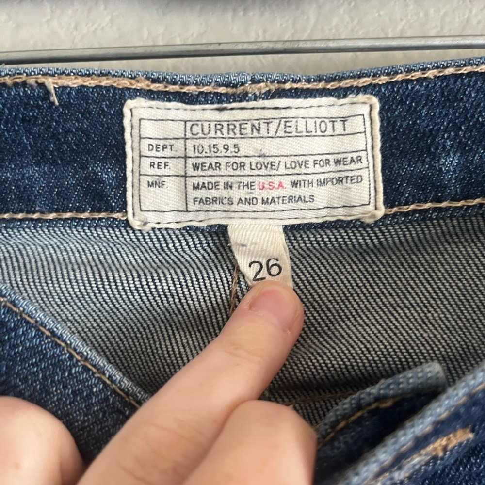 Current/Elliott skinny‎ distressed denim jeans size 26 - Picture 5 of 6